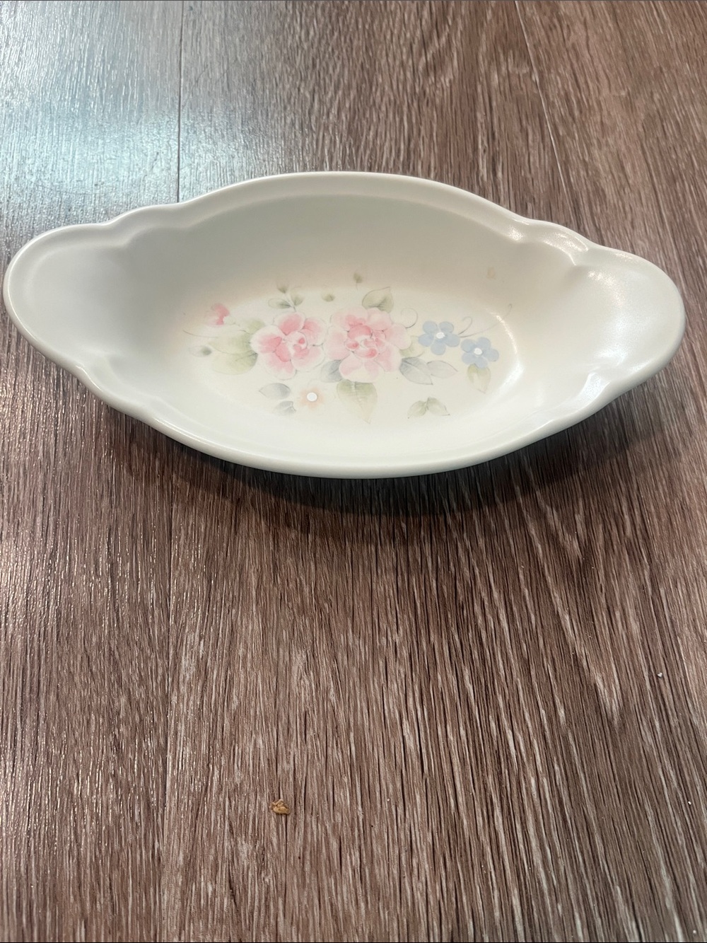 Pfaltzgraff Tea Rose Augratin Cream Oval Serving Platter